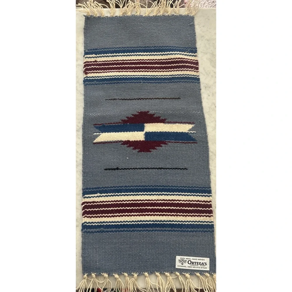 VTG Ortegas Chimayo Table Runner: 100% Hand Woven Wool 21